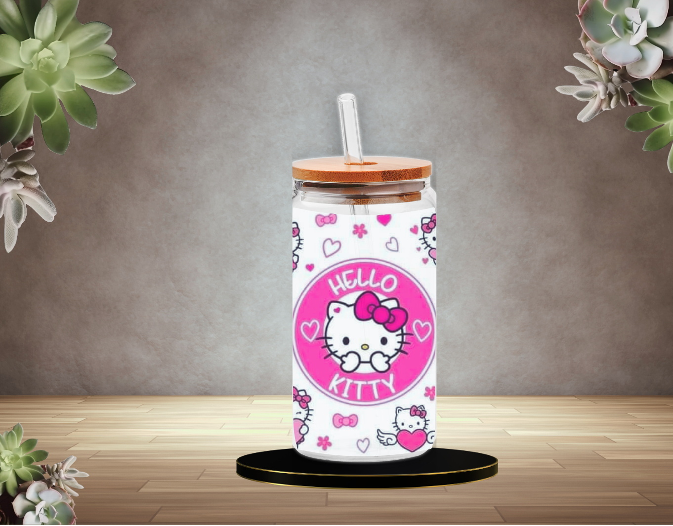 Hello Kitty 16oz Libby Cup w/ Lid and Straw